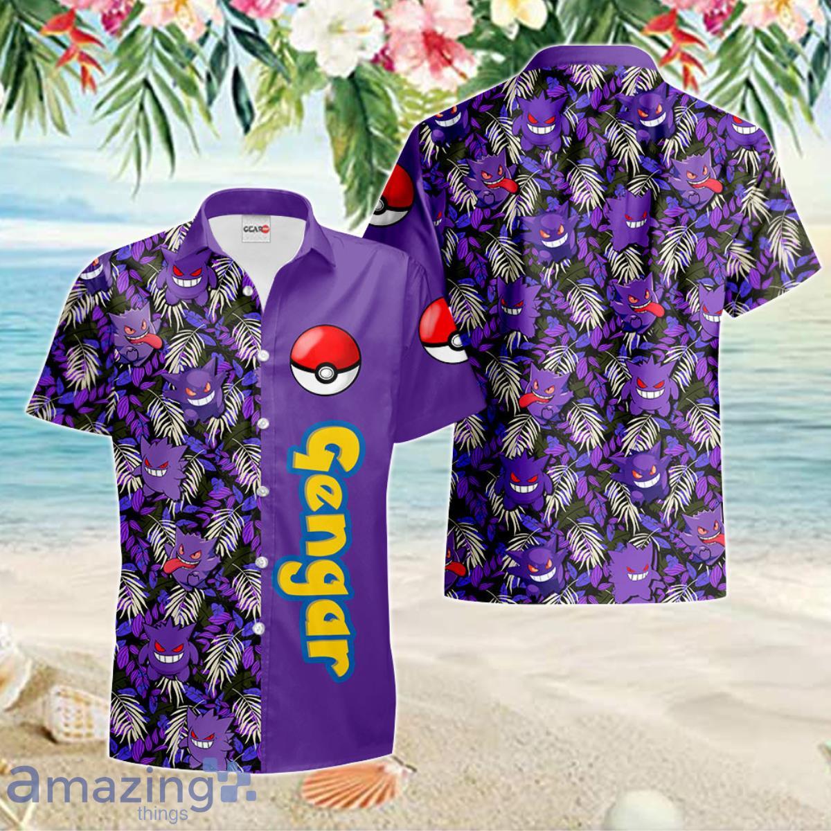 Gengar Hawaiian Shirt Anime Merch Clothes Unique Gift For Men Women Fans Product Photo 1