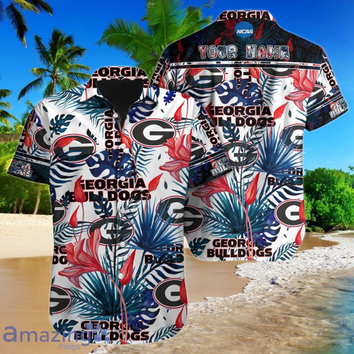 Georgia Bulldogs NCAA Custom Name Hawaiian Shirt For Men Women Ideal Gift  For Fans