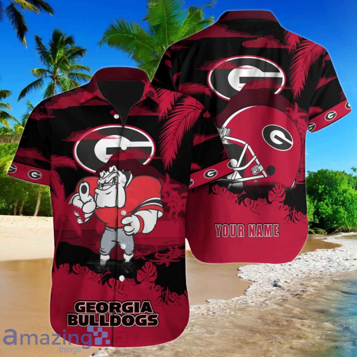 Georgia Bulldogs NCAA Custom Name Hawaiian Shirt For Men Women