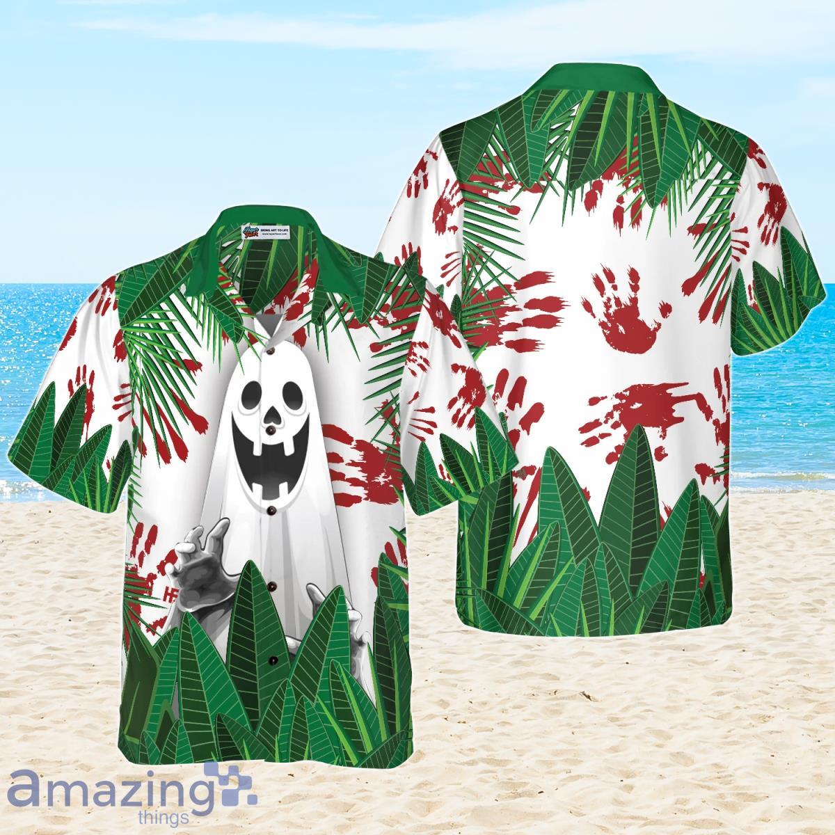 Ghost In The Bushes Halloween Hawaiian Shirt Unique Gift For Men And Women Product Photo 1