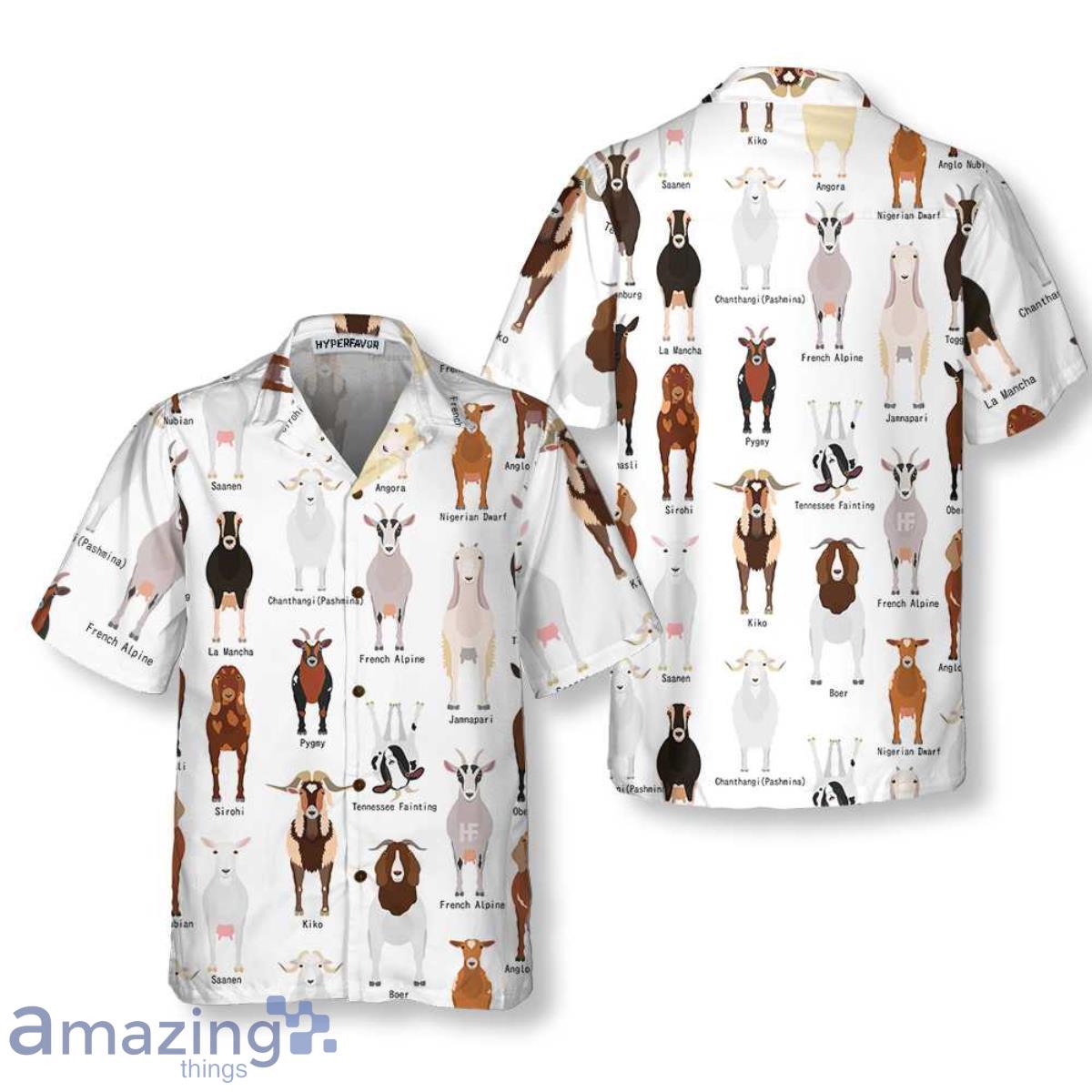 Goat Breeds Funny Goat Hawaiian Shirt Fashionable Gift For Men And Women Product Photo 1