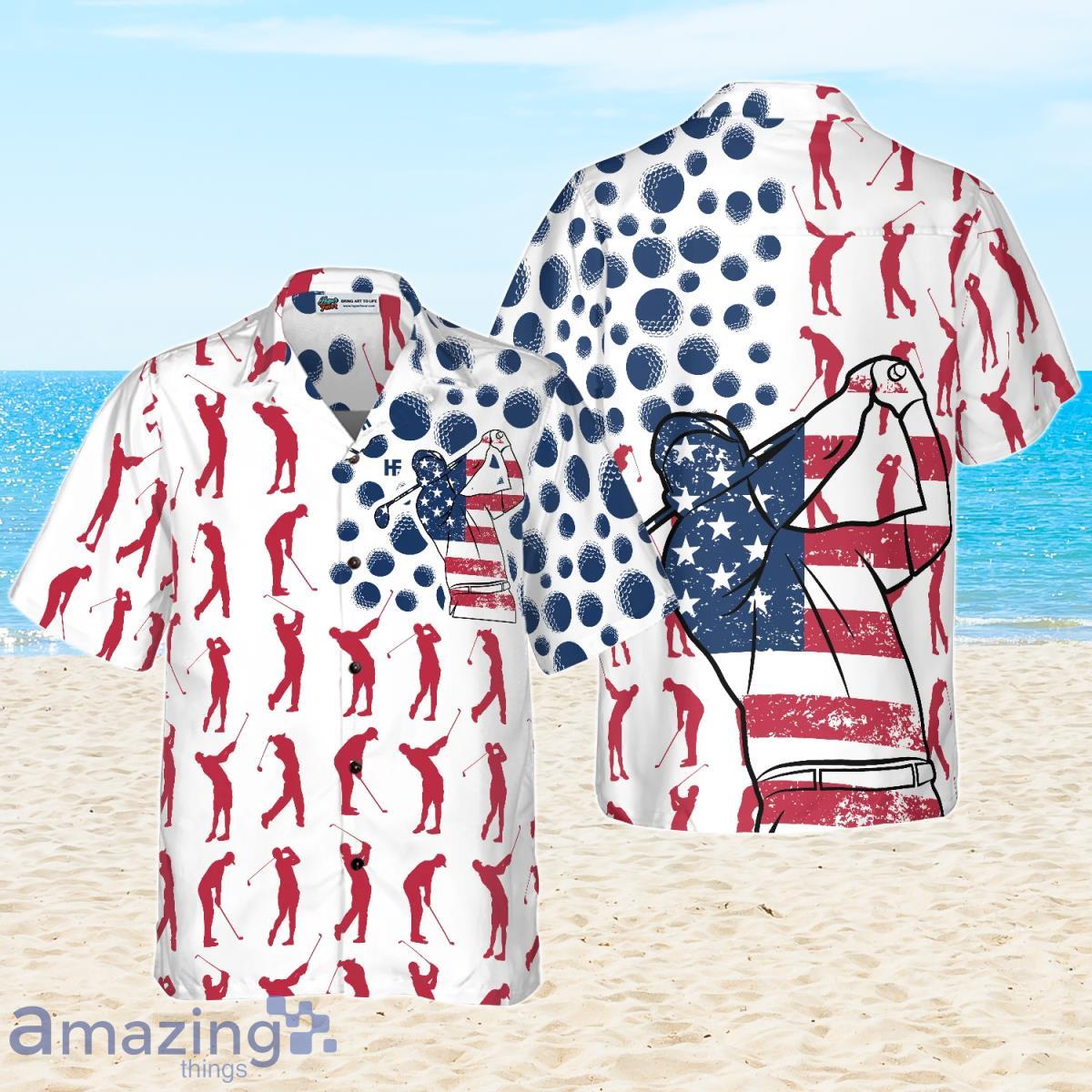 Golf American Flag Pose Hawaiian Shirt Best Gift For Men And Women Product Photo 1