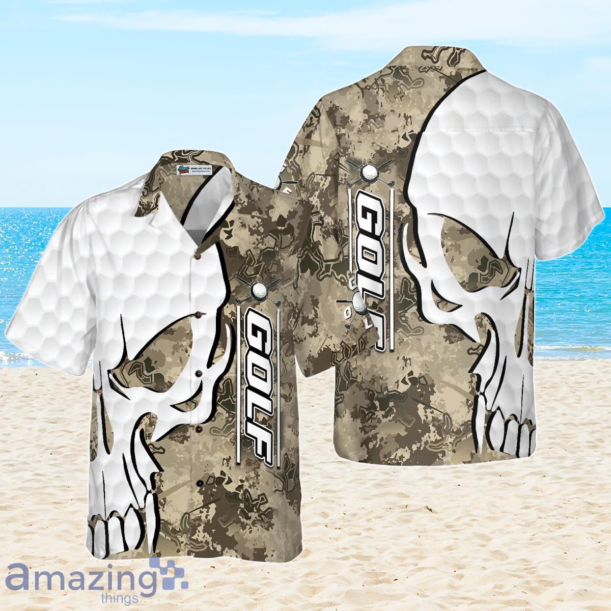 Golf And Skull Camo Pattern Hawaiian Shirt Fashionable Gift For Men And Women Product Photo 1