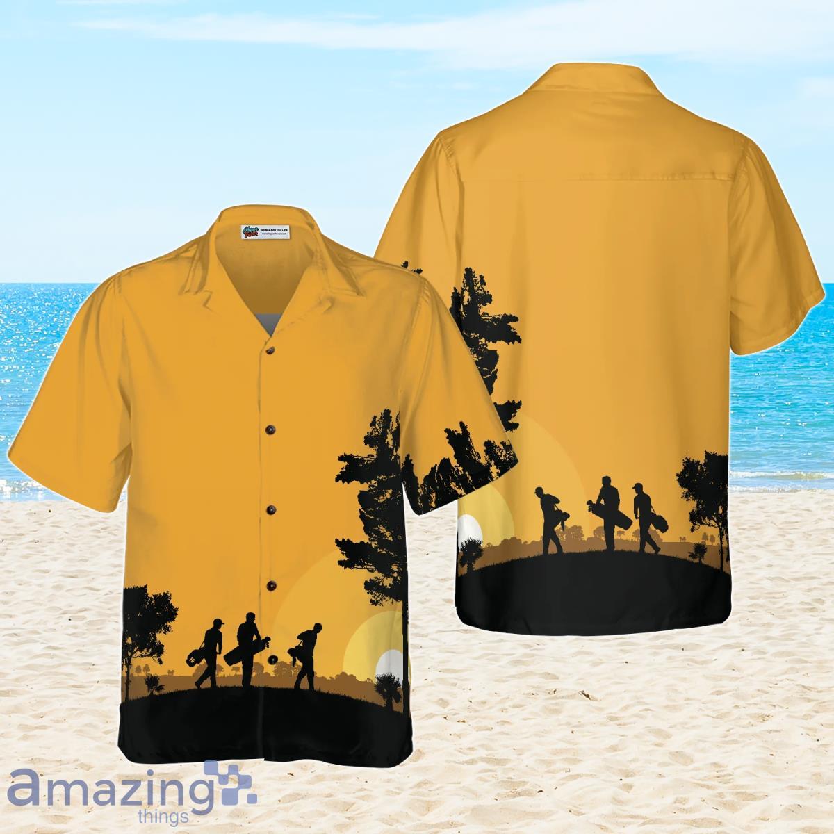 Golfers At Dusk Hawaiian Shirt Special Gift For Men And Women image Golfers At Dusk Hawaiian Shirt Special Gift For Men And Women Product Photo 3