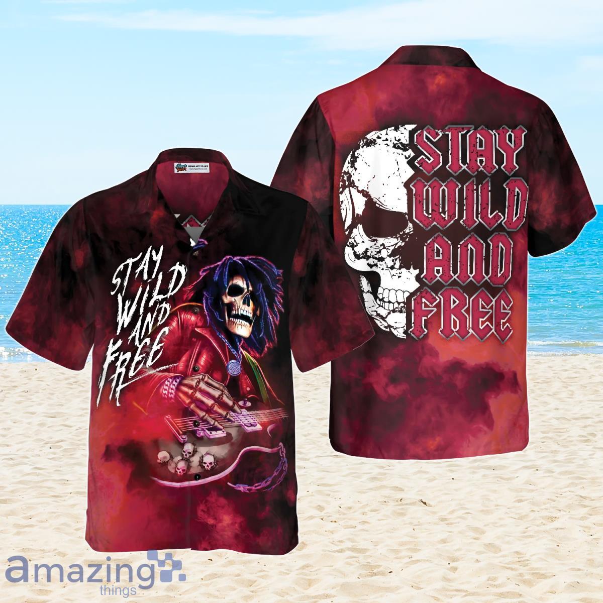 Guitar Stay Wild And Free Hawaiian Shirt Special Gift For Men And Women Product Photo 1