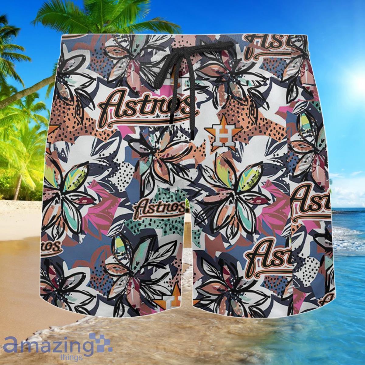 Houston Astros Floral Vintage Hawaiian Shirt And Shorts For Men Women