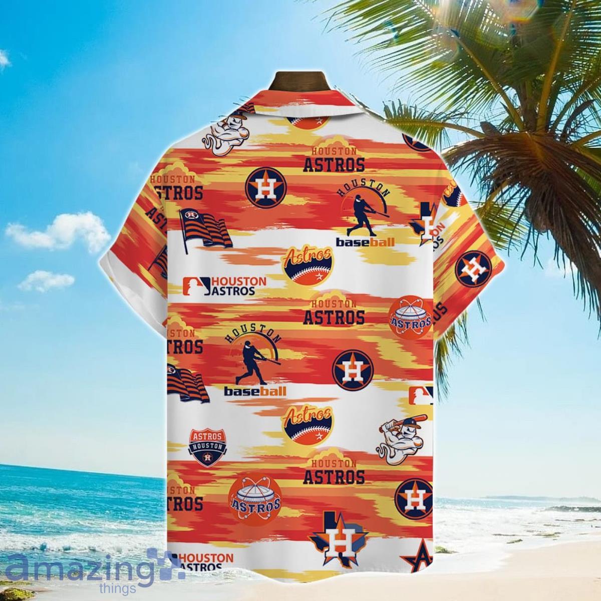 Houston Astros Major League Baseball 3D Print Hawaiian Shirt Gift For Men  And Women