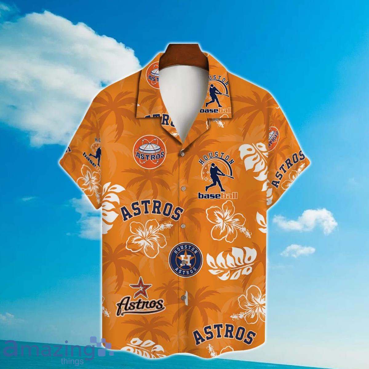 Major League Baseball Houston Astros Floral Hawaiian Shirt - The