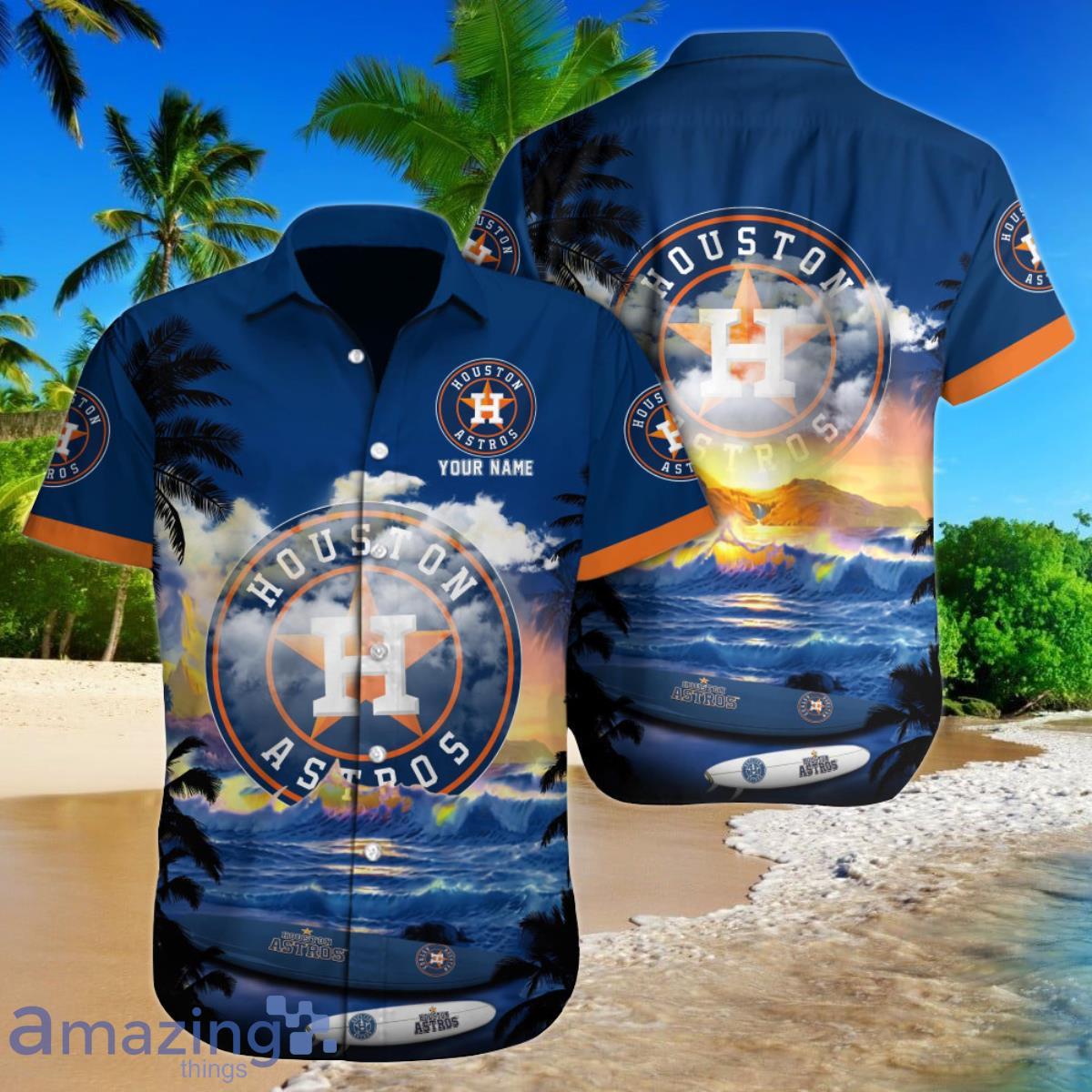 Houston Astros MLB Custom Name Hawaiian Shirt Cheap For Mens