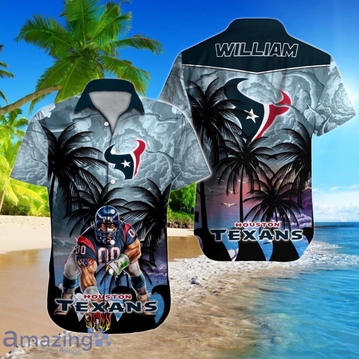 Houston Texans NFL Football Custom Name Hawaiian Shirt For Men And