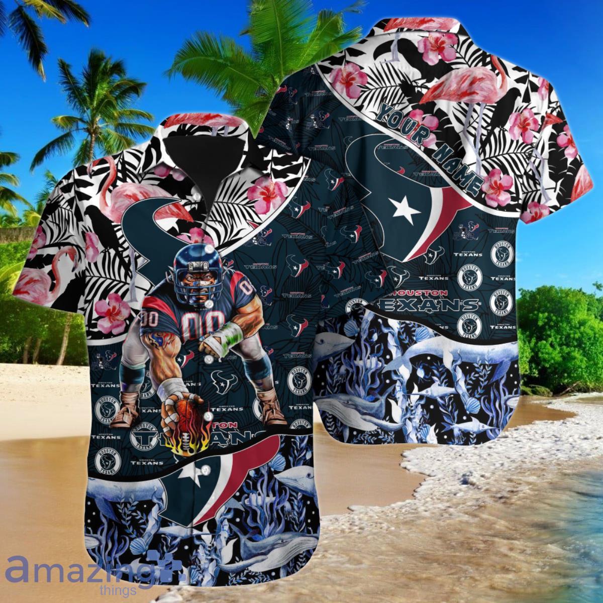 Custom Name Houston Texans Hawaiian Shirt NFL Football Cheap