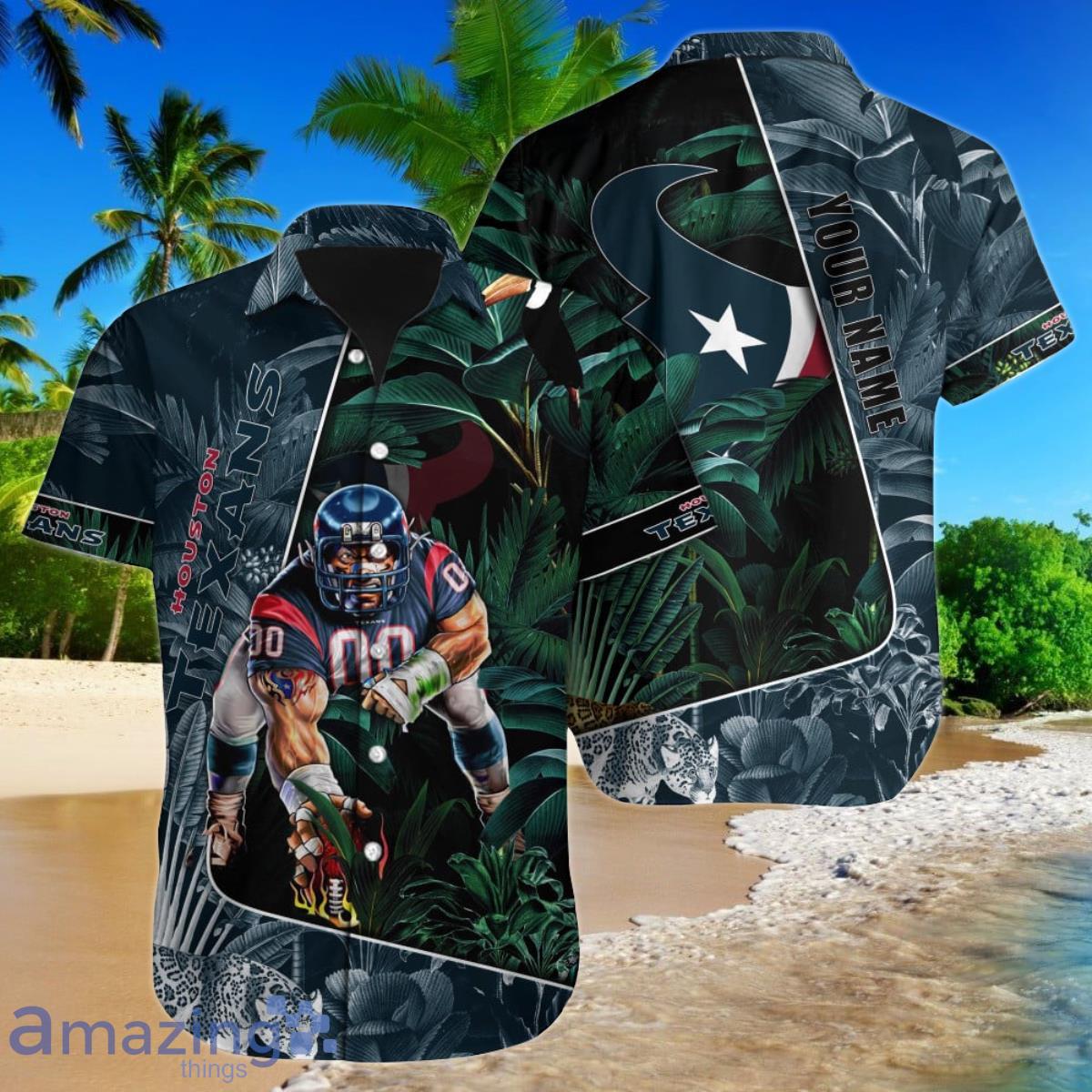 Houston Texans NFL Football Custom Name Hawaiian Shirt Special Gift For Loyal Fans Product Photo 1