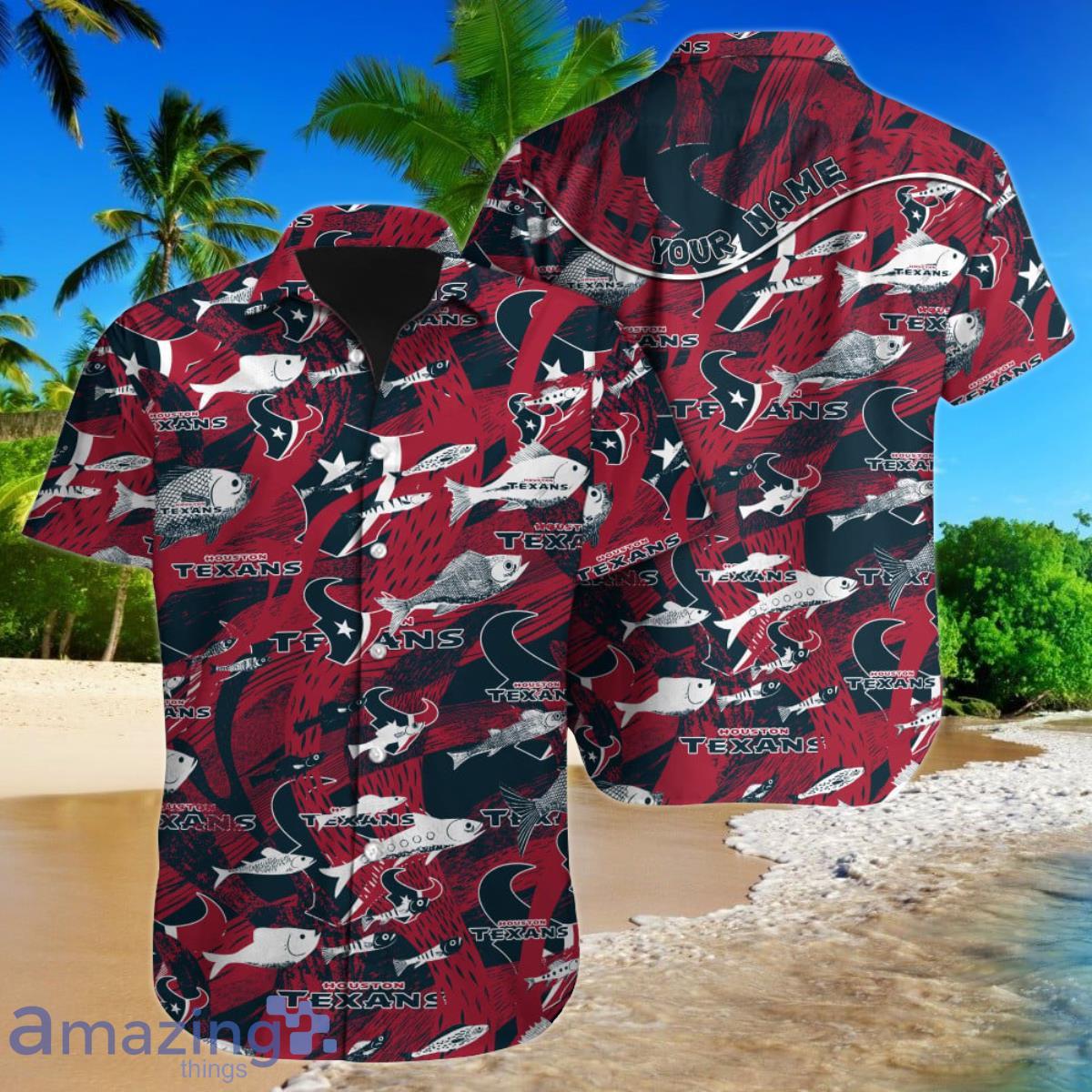 Custom Name Houston Texans Hawaiian Shirt NFL Football Cheap