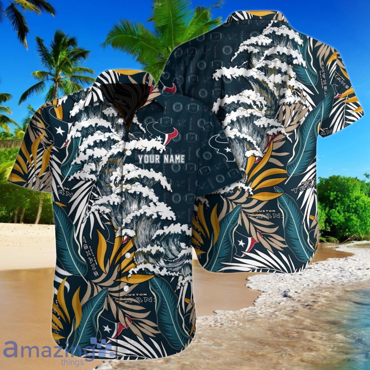 Houston Texans Hawaiian Shirt NFL Football Print Personalized