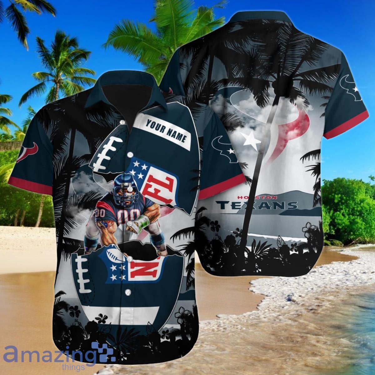 Houston Texans NFL Custom Name Hawaiian Shirt For Men Women Best Gift For  Real Fan - Freedomdesign