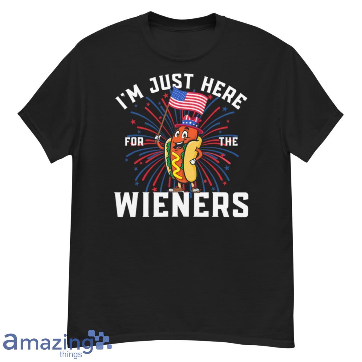 I'm Just Here For The Wieners 4Th Of July Patriotic Hot Dog Shirt - G500 Men’s Classic T-Shirt