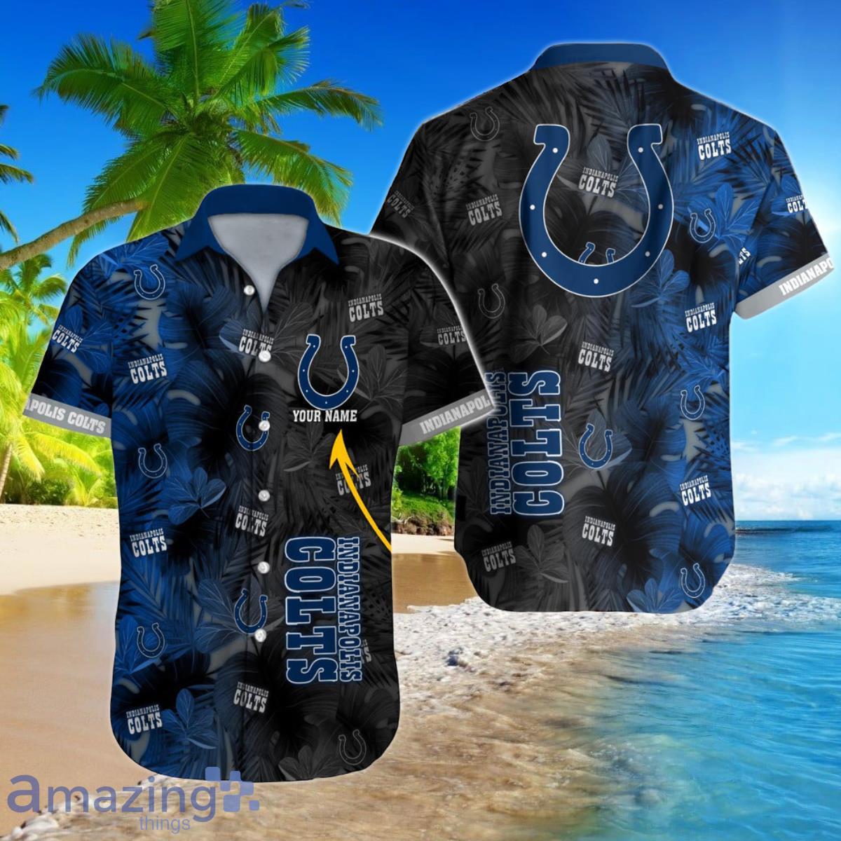 Indianapolis Colts NFL Football Custom Name Hawaiian Shirt For Men And Women Gift For Fans Product Photo 1
