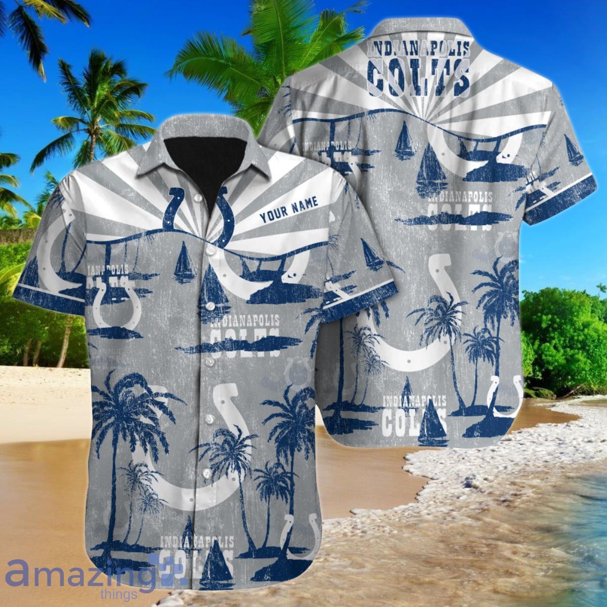 Indianapolis Colts NFL Football Custom Name Hawaiian Shirt For Men Women Best Gift For Fans Product Photo 1
