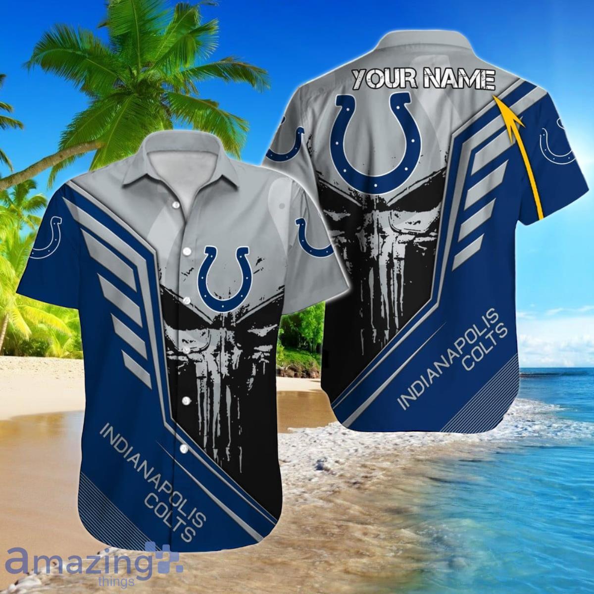 Indianapolis Colts NFL Football Custom Name Hawaiian Shirt Gift For Real Fans Product Photo 1