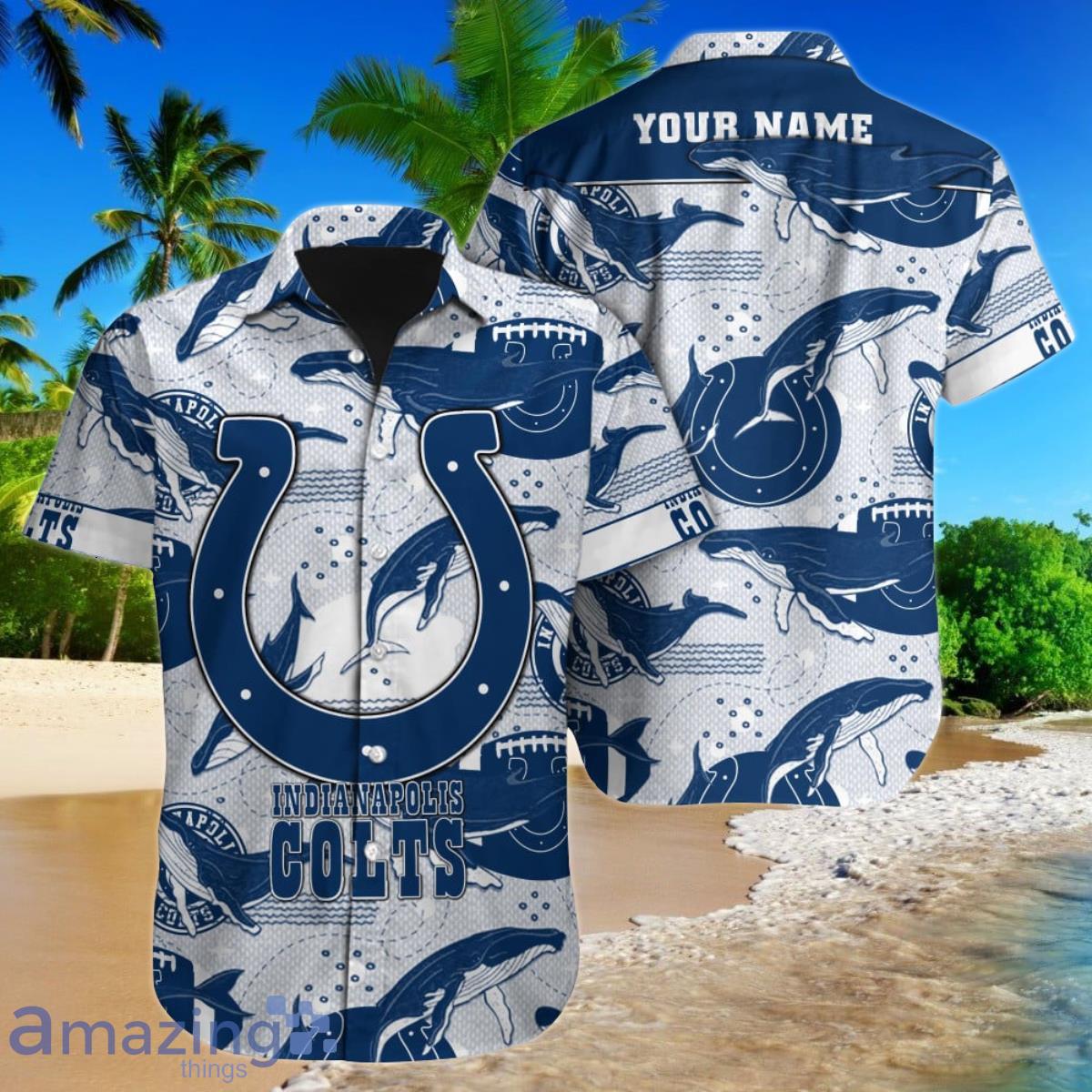 Indianapolis Colts NFL Shirt Fans Gift Custom Name Hawaiian Shirt