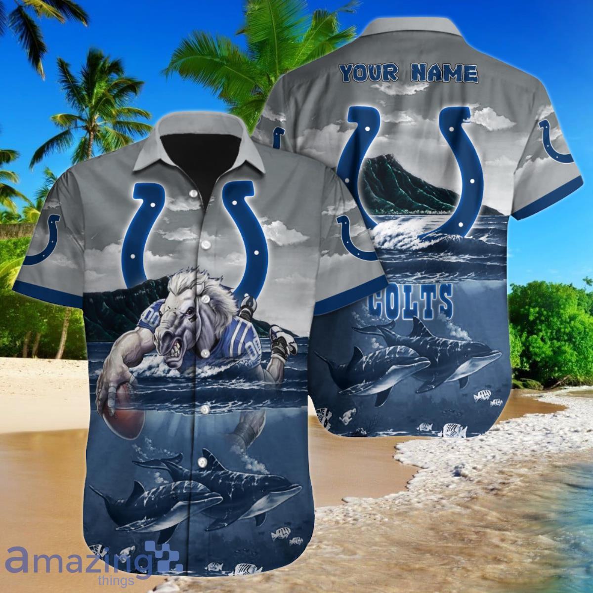 Indianapolis Colts NFL Hibiscus 2023 AOP Hawaiian Shirt For Men Women