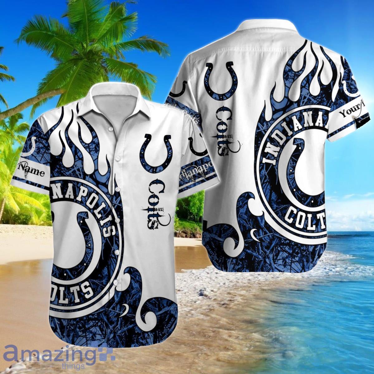 Indianapolis Colts NFL Football Custom Name Hawaiian Shirt Unique Gift For Men Women Fans Product Photo 1