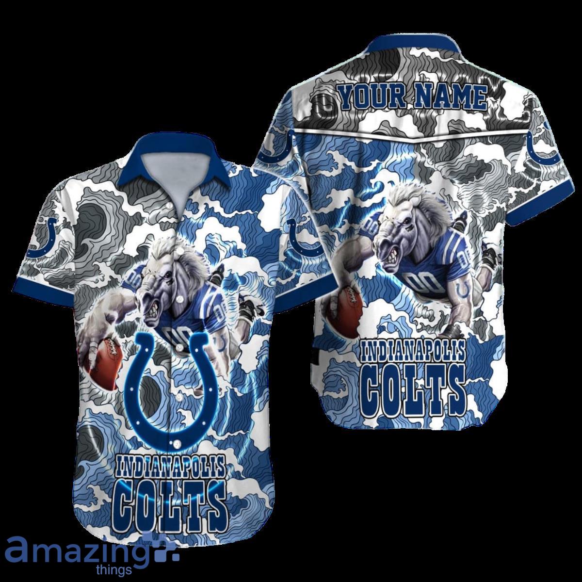 Indianapolis Colts NFL Football Custom Name Hawaiian Shirt Unique Style Gift For Real Fans Product Photo 1