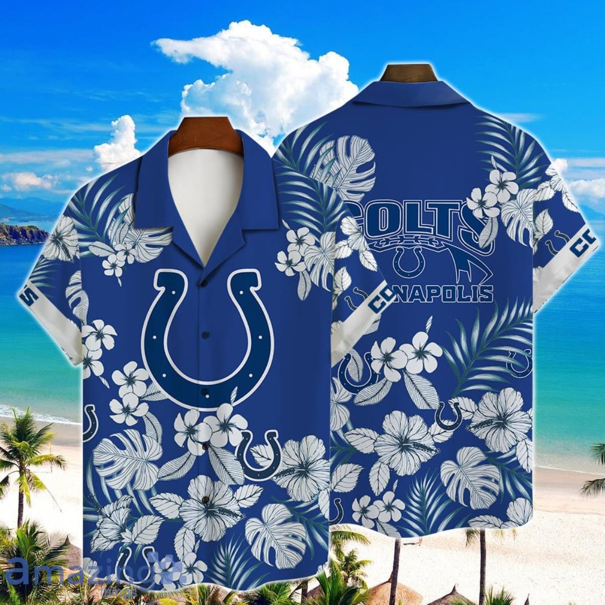 Indianapolis Colts NFL Hibiscus 2023 AOP Hawaiian Shirt For Men Women