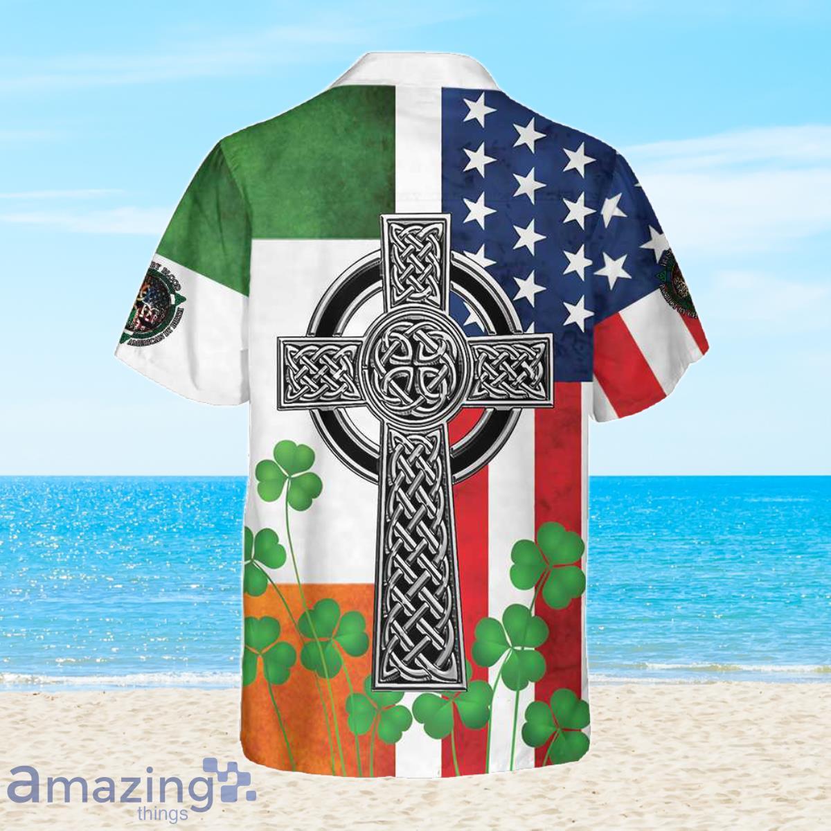 Irish American Hawaiian Shirt St Patricks Day Special Gift For Men And Women image Irish American Hawaiian Shirt St Patricks Day Special Gift For Men And Women Product Photo 2