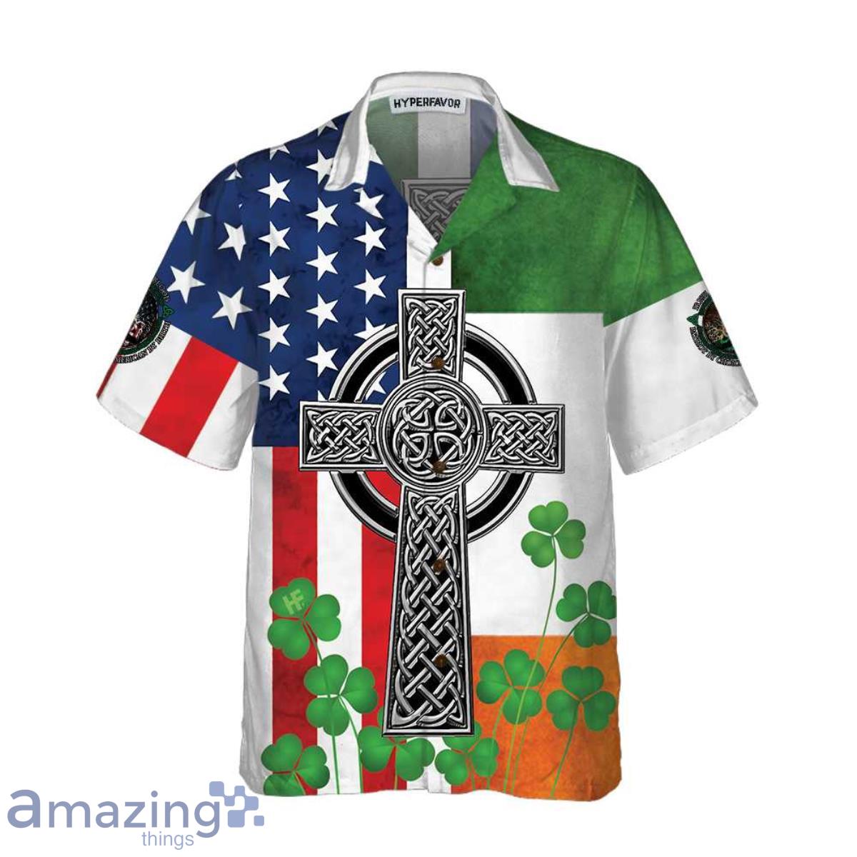 Irish American Hawaiian Shirt St Patricks Day Special Gift For Men And Women image Irish American Hawaiian Shirt St Patricks Day Special Gift For Men And Women Product Photo 3