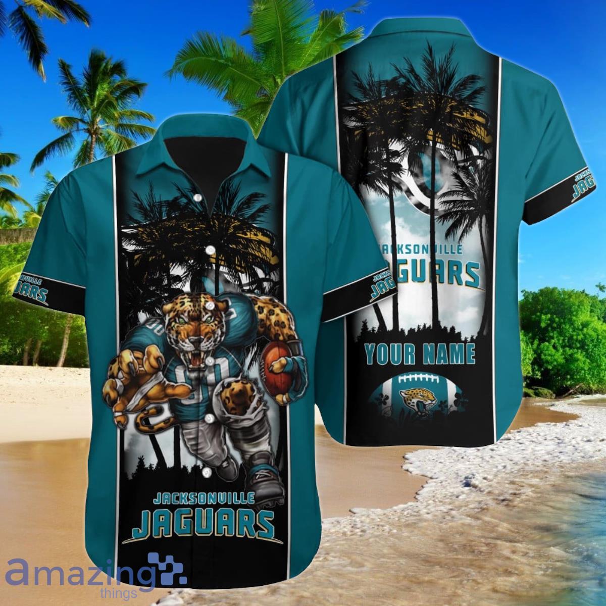 Jacksonville Jaguars NFL Football Custom Name Hawaiian Shirt Special Gift  For Loyal Fans