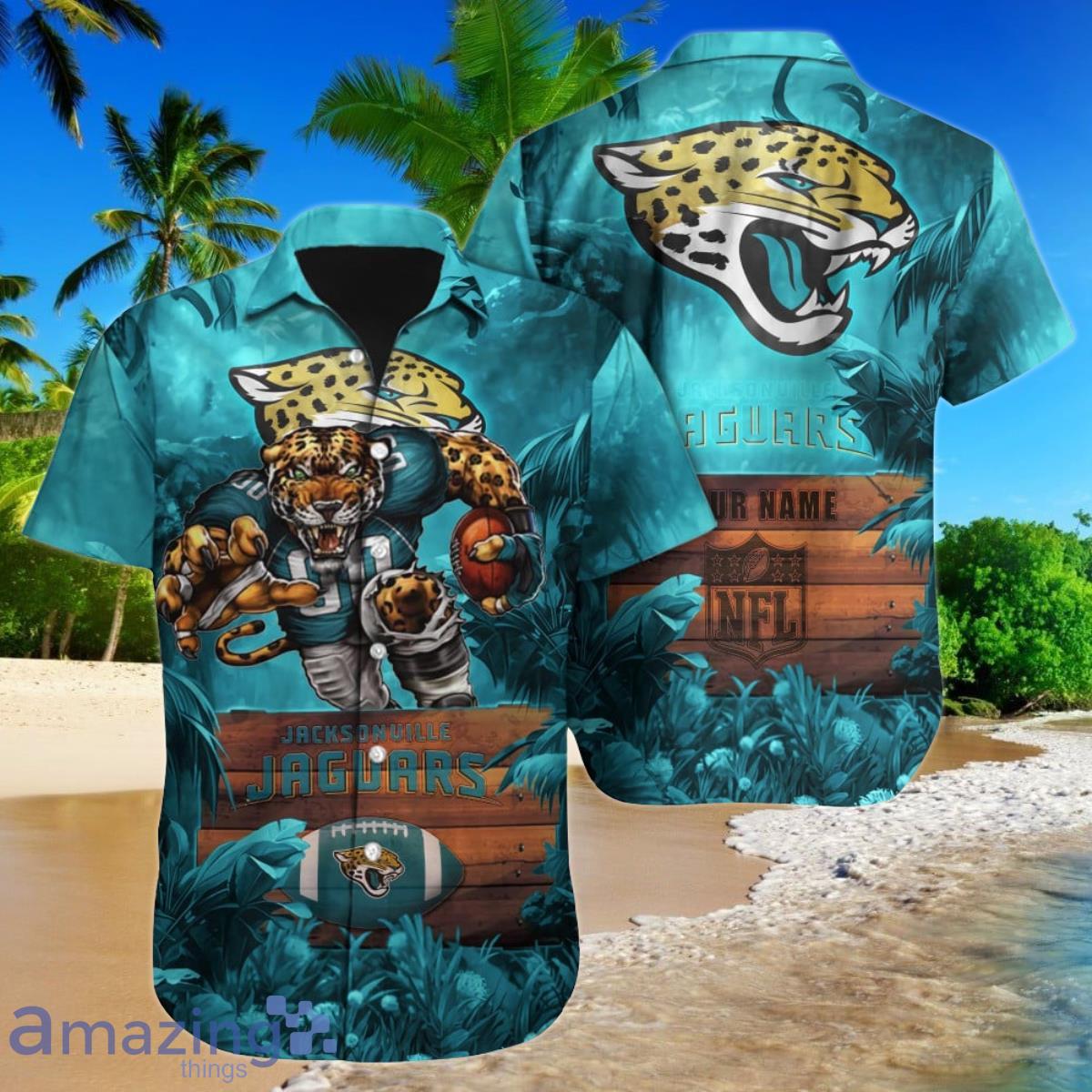 Jacksonville Jaguars NFL Football Custom Name Hawaiian Shirt For