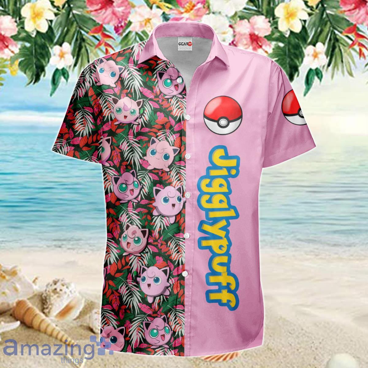 Jigglypuff Hawaiian Shirt Anime Merch Clothes Inspired Gift For Men Women Fans image Jigglypuff Hawaiian Shirt Anime Merch Clothes Inspired Gift For Men Women Fans Product Photo 2