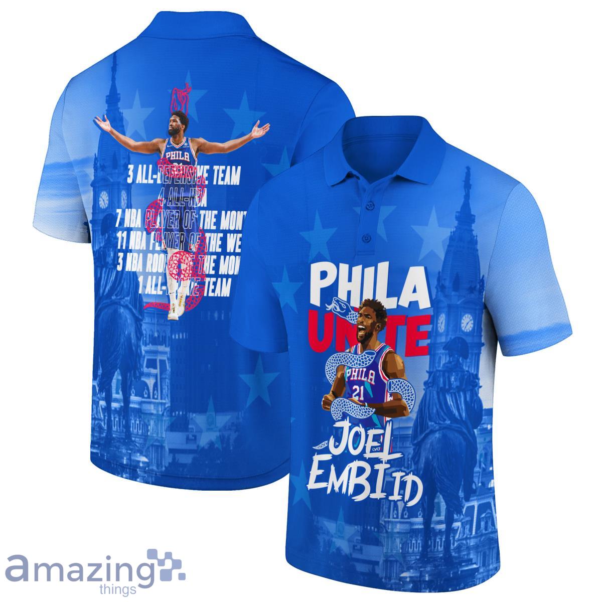 Joel Embiid Stars Player Philadelphia 76ers Print 3D Polo Shirt Product Photo 1