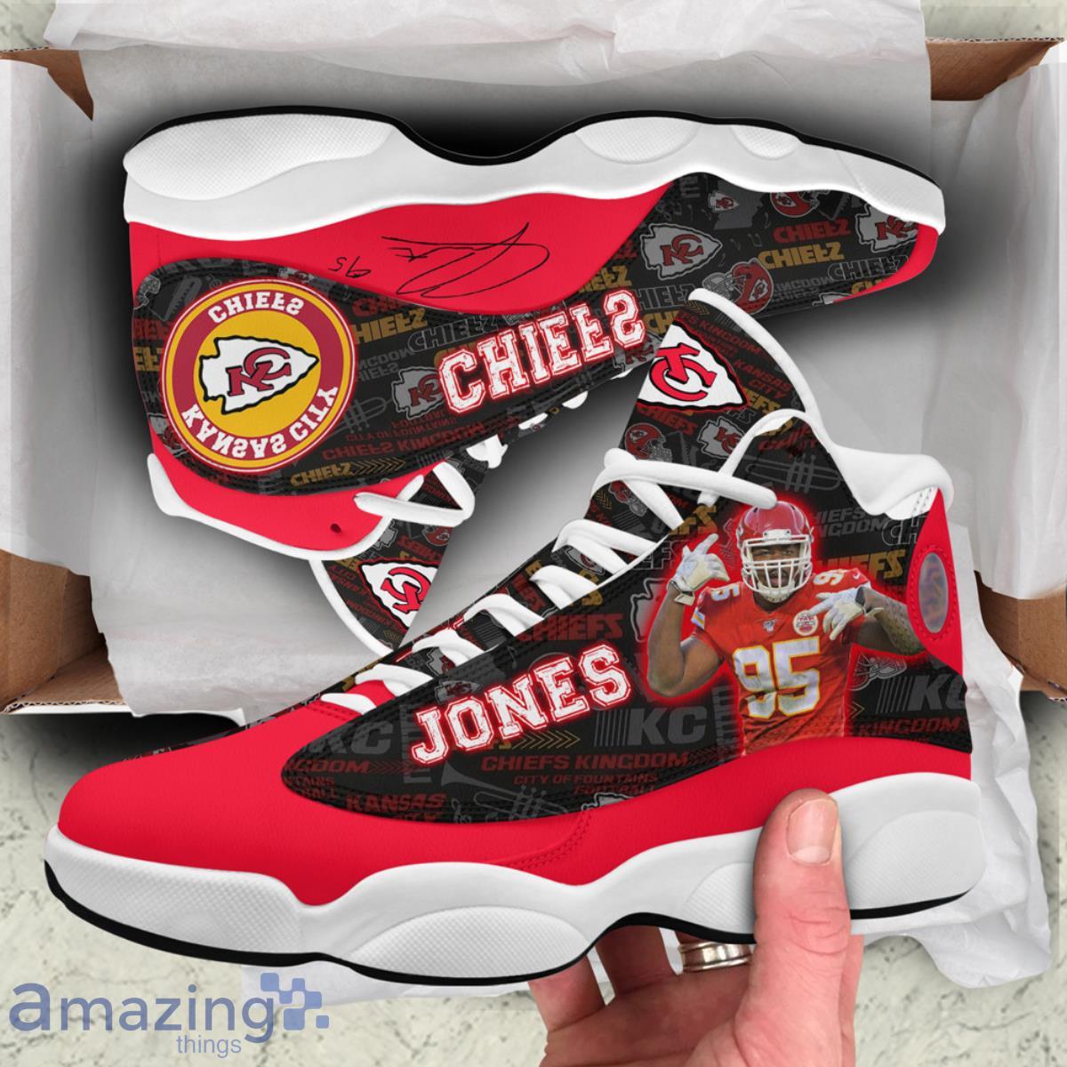 Kansas City Chiefs Chris Jones Air Jordan 13 Shoes For Men Women Product Photo 2