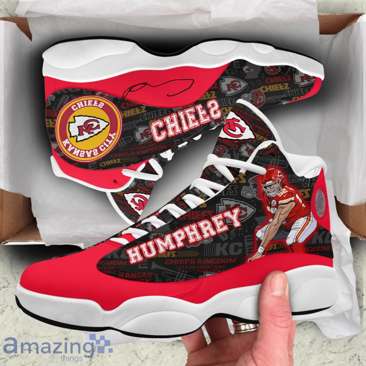 Kansas City Chiefs Creed Humphrey Air Jordan 13 Shoes For Men Women Product Photo 2