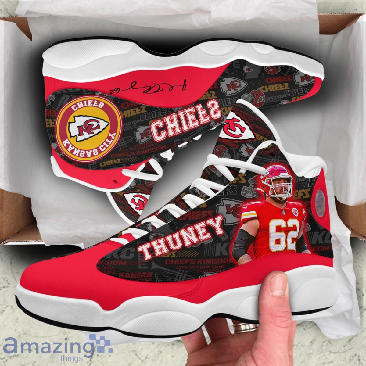 Kansas City Chiefs Joe Thuney Air Jordan 13 Shoes For Men Women Product Photo 2