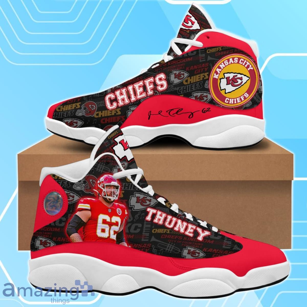 Kansas City Chiefs Joe Thuney Air Jordan 13 Shoes For Men Women Product Photo 1