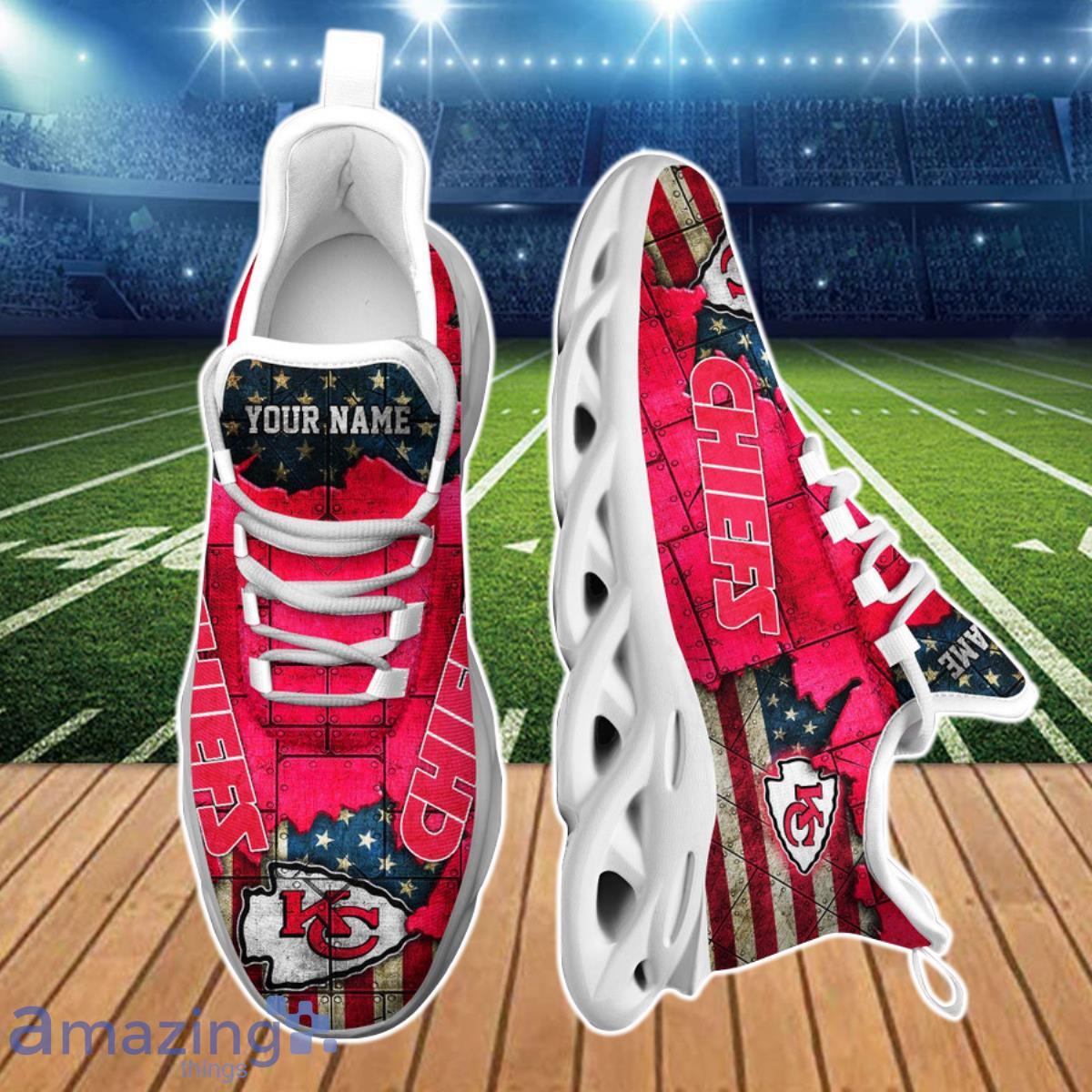 Kansas City Chiefs Green New Trending Custom Name Max Soul Shoes