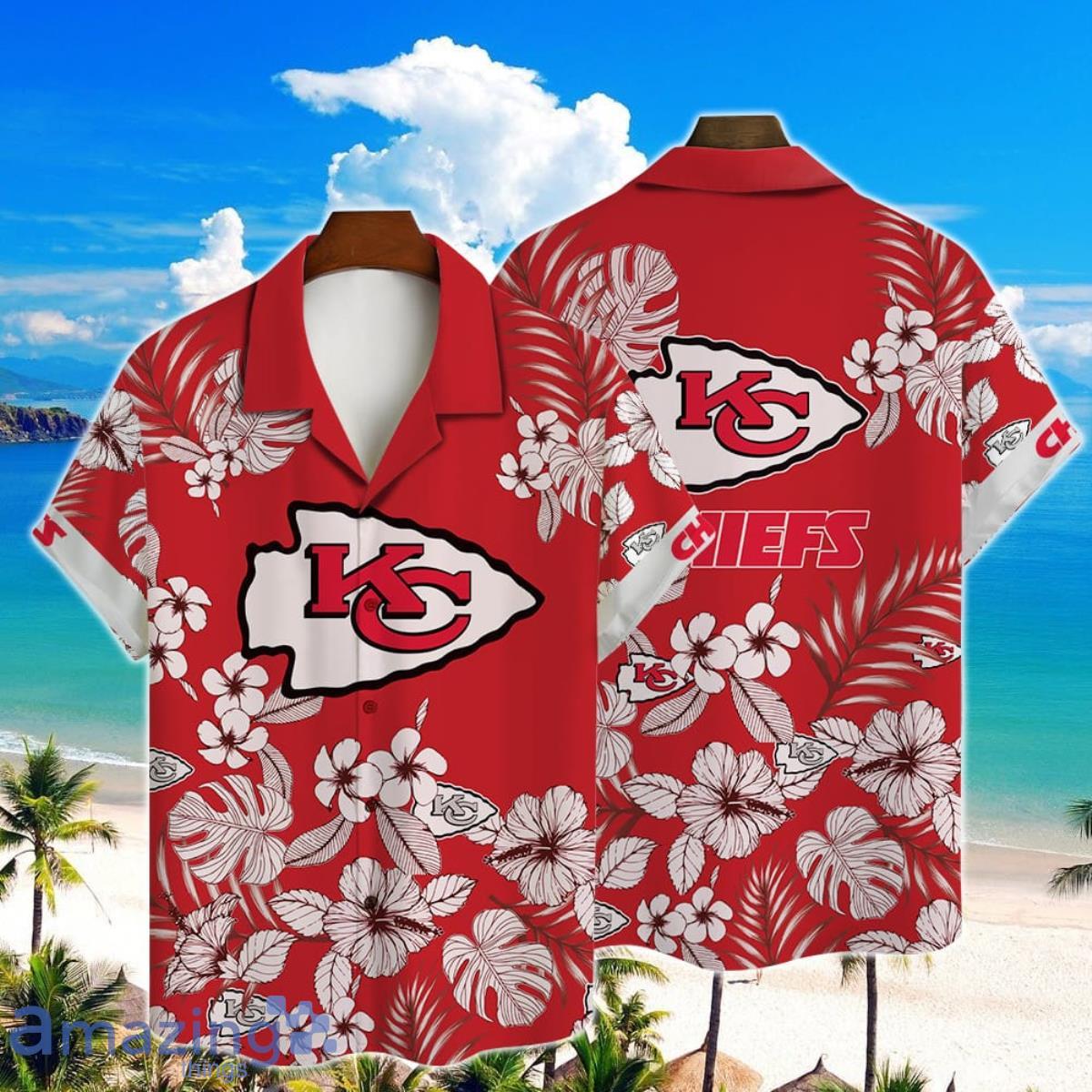 Chiefs Hawaiian Shirt Tropical Floral Football NFL Kansas