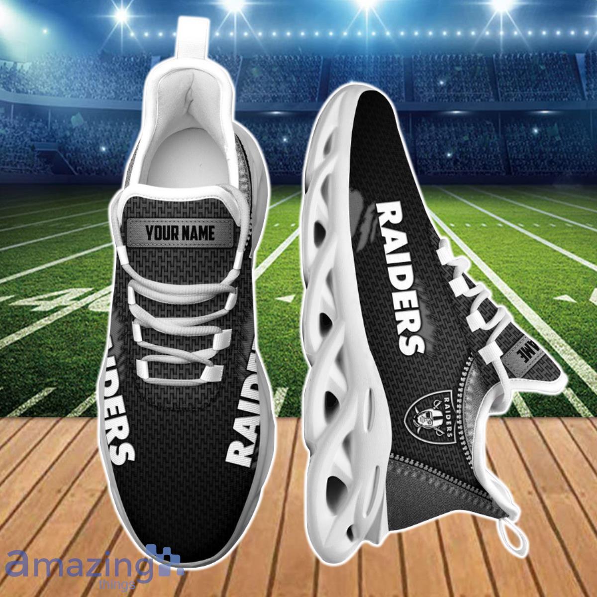 Las Vegas Raiders Custom Name 2023 NFL Max Soul Shoes For Men And Women