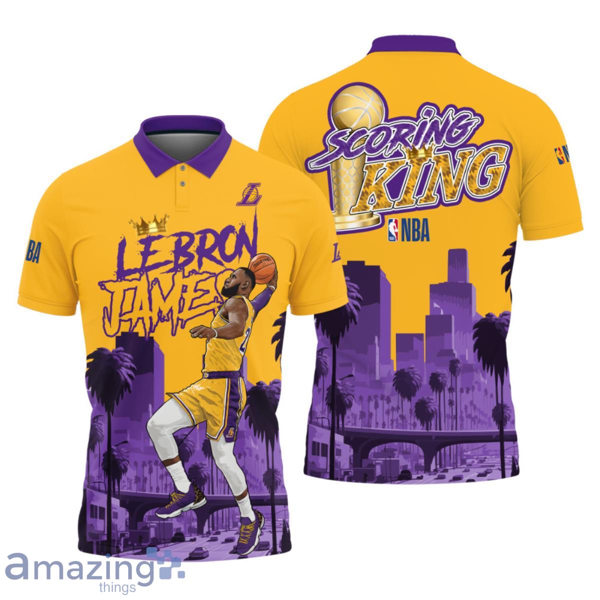 Lebron James Scoring King National Basketball Association Champions 2023 3D Polo Shirt Product Photo 1