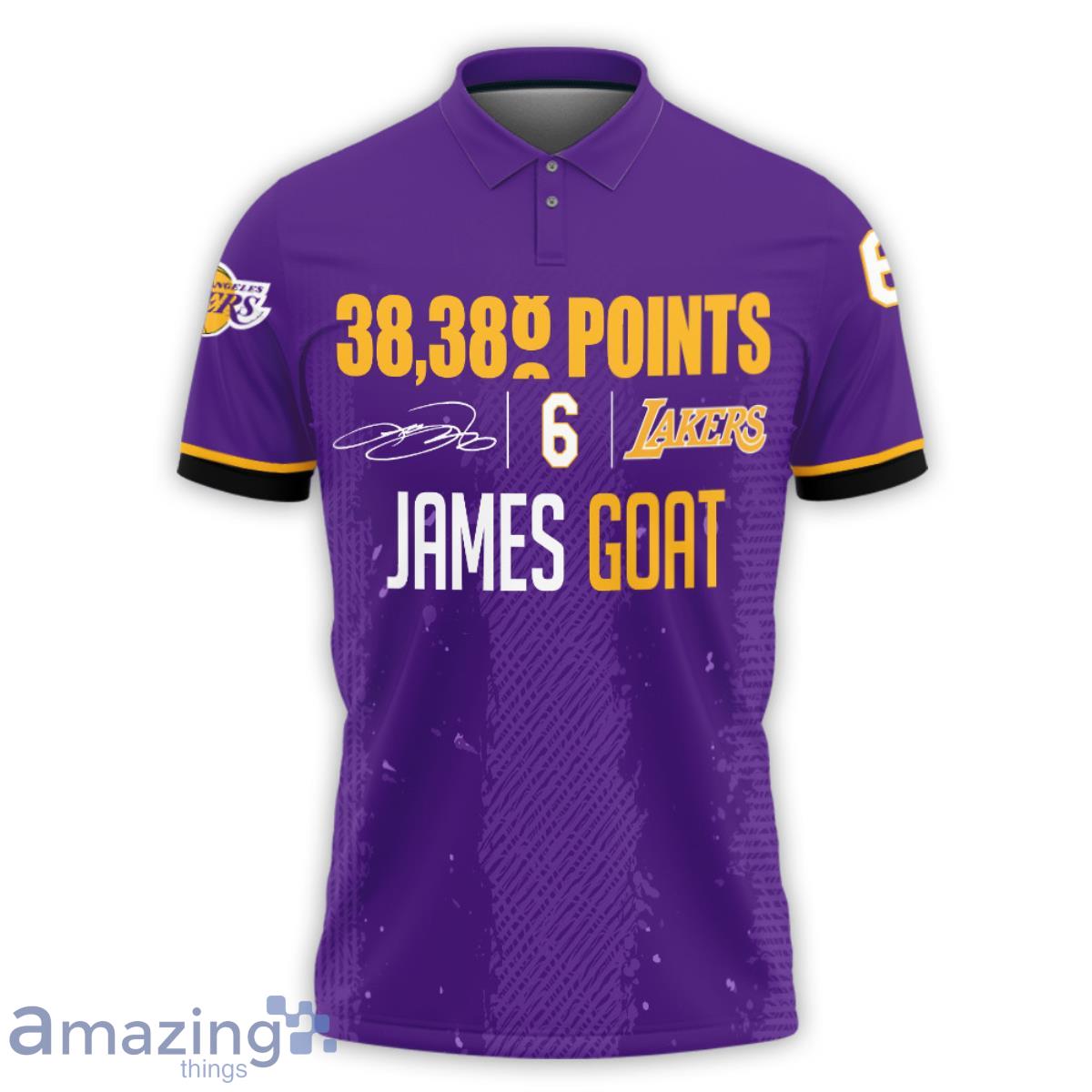 LeBron James Scoring King NBA All-Time Leading Scorer Print 3D Polo Shirt Product Photo 2