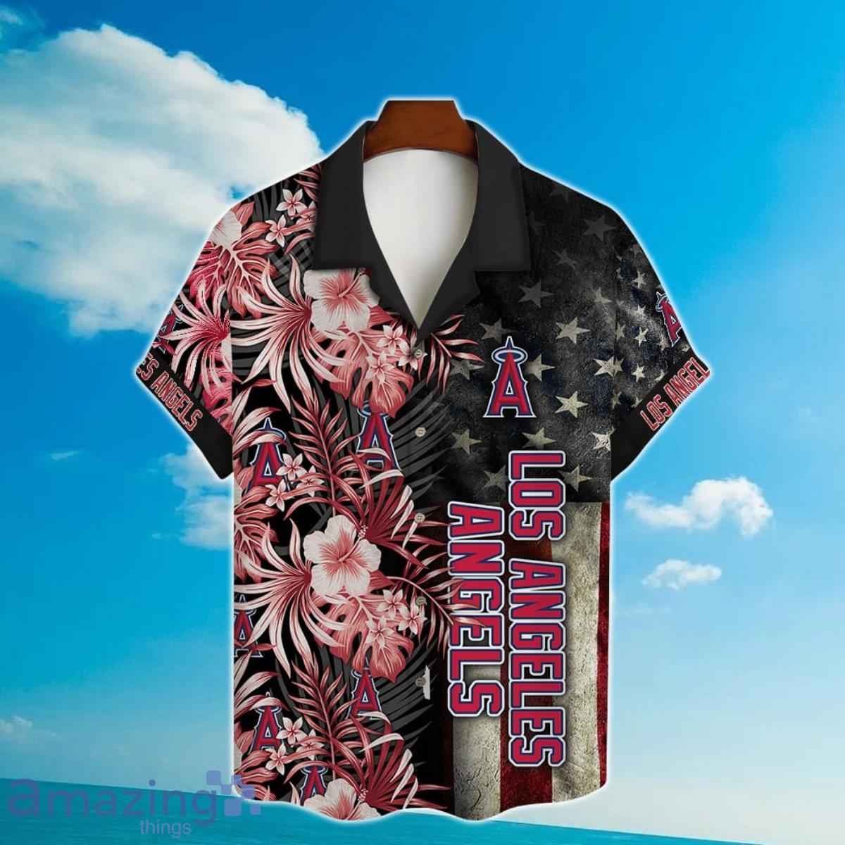Los Angeles Angels MLB 2023 AOP Hibiscus Hawaiian Shirt For Men Women