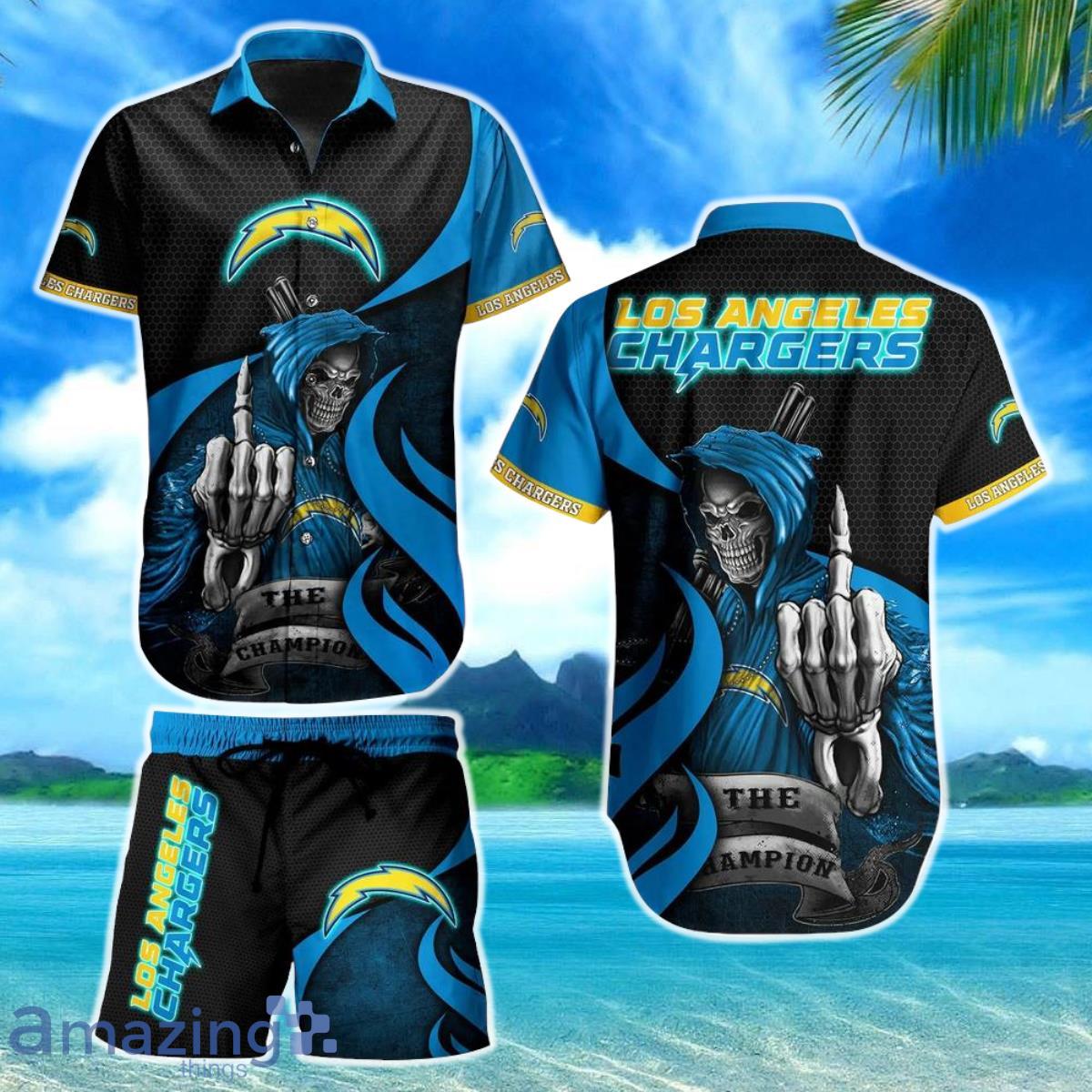 Los Angeles Chargers NFL Football Hawaiian Shirt And Short Graphic Summer The Champion Gift For Men Women Product Photo 1
