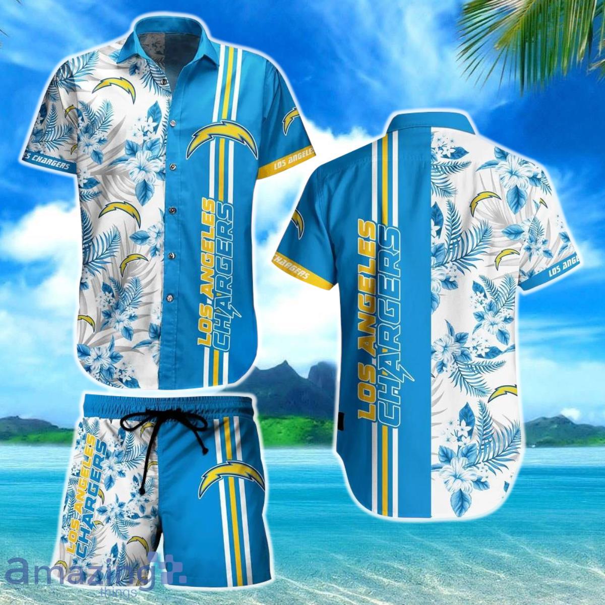 NEW Los Angeles Chargers NFL 3D All Over Printed Hawaiian Shirt, Short