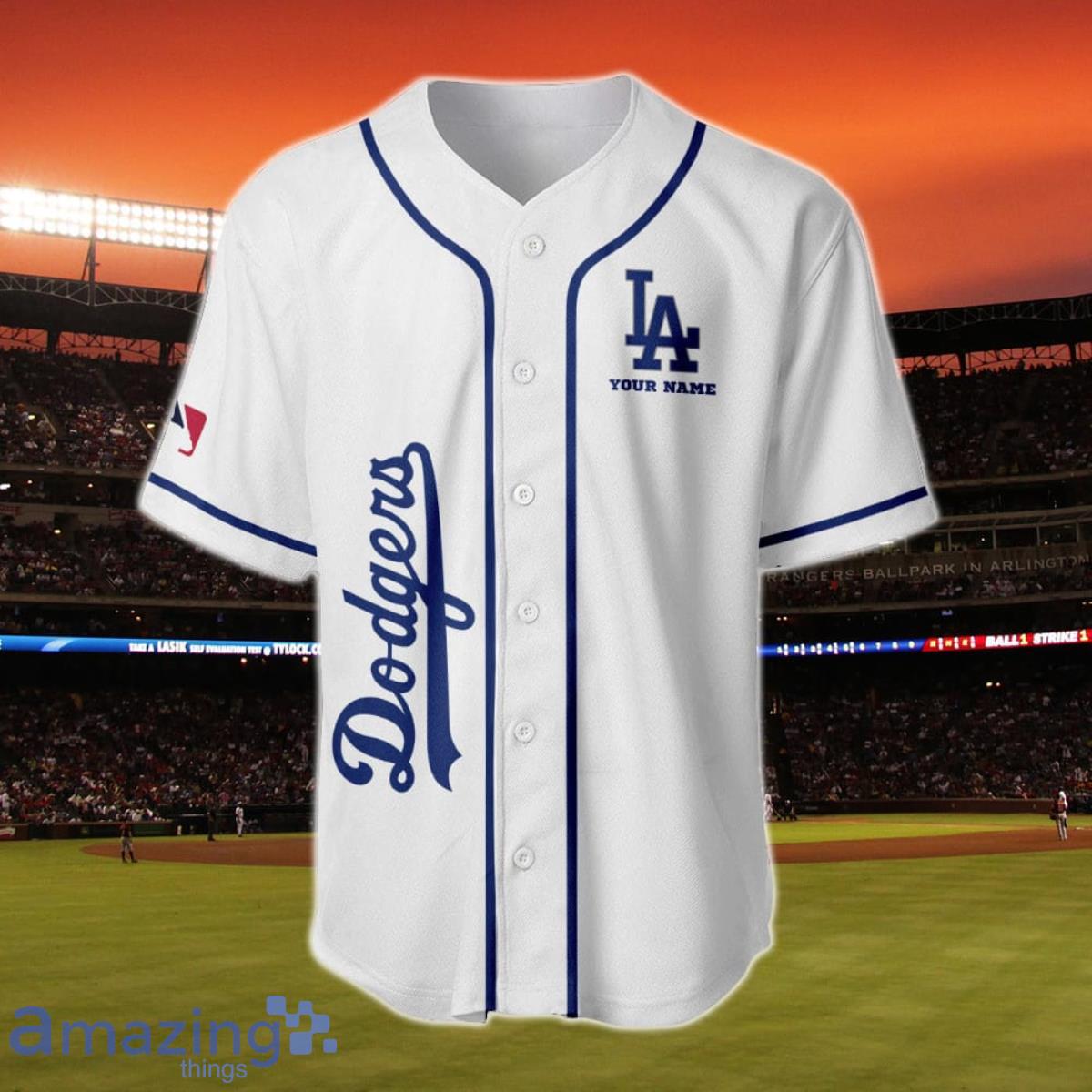 Los Angeles Dodgers Personalized Name And Number Baseball Jersey
