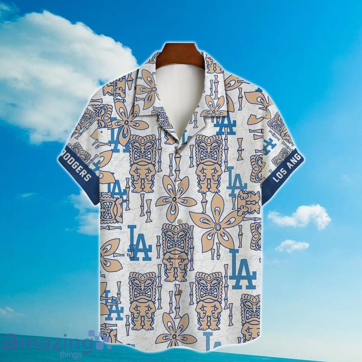 Los Angeles Dodgers Major League Baseball Tiki Hawaiian Shirt, LA