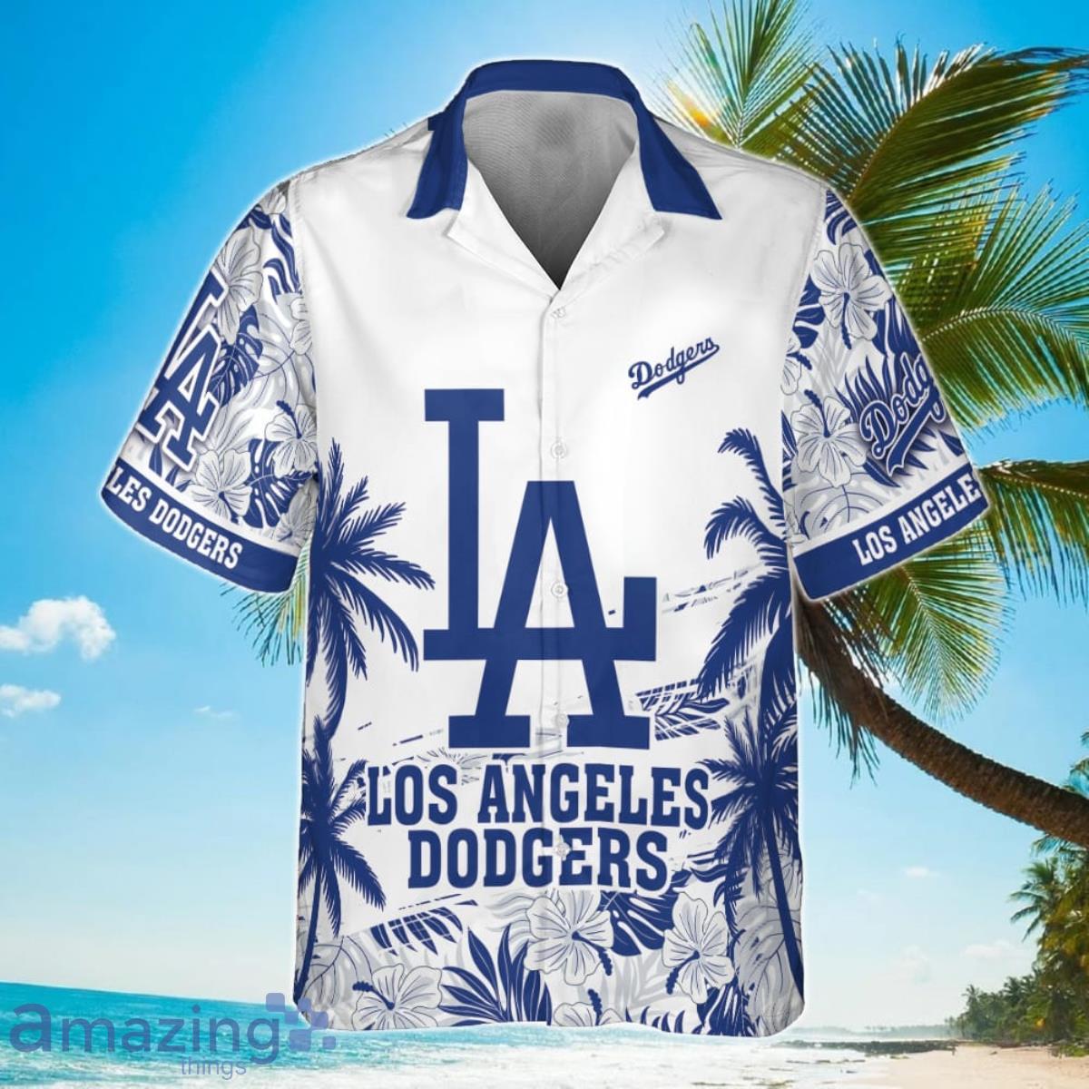 Dodgers Hawaiian Shirt Flower Pattern Los Angeles Dodgers Gift