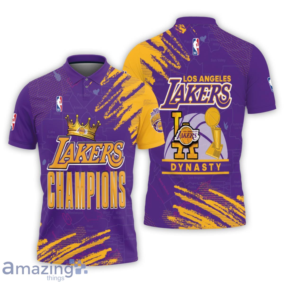 Los Angeles Lakers Dynasty National Basketball Association 2023 3D Zip Hoodie 3D Polo Shirt Product Photo 1